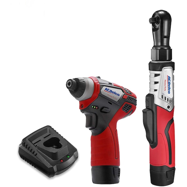 G12 K2 Combo 3/8" BLDC Ratchet + Impact Driver, 2-battery